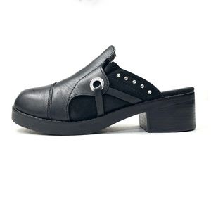 Harley Davidson Leather Studded Mules